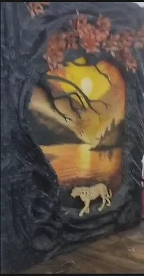 Sunset Leopard Diorama